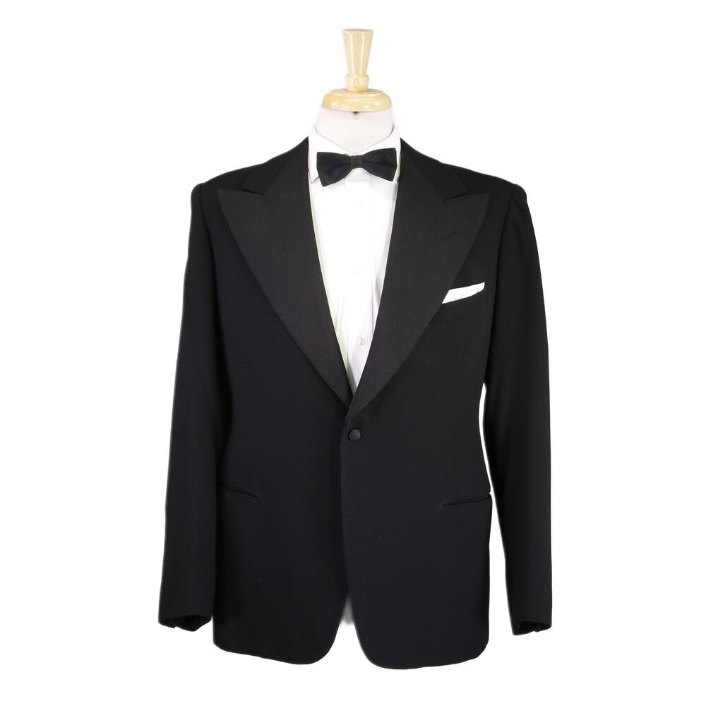 Vintage 1930s Bespoke in Genova Italy Tuxedo Formal Blazer Jacket 40R